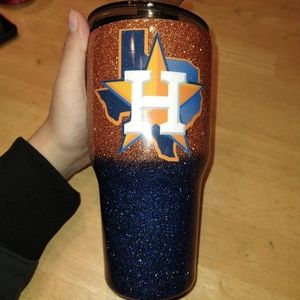 Houston Astros glitter tumbler